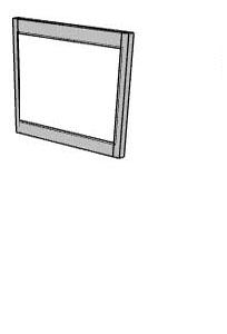 Blende weiß Breite 0,5m / fascia white width 0,5m